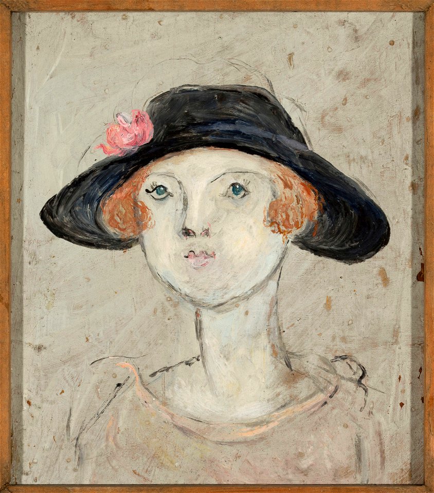 Tadeusz Makowski - Głowa kobiety w czarnym kapeluszu - MPW 2712 MNW - National Museum in Warsaw