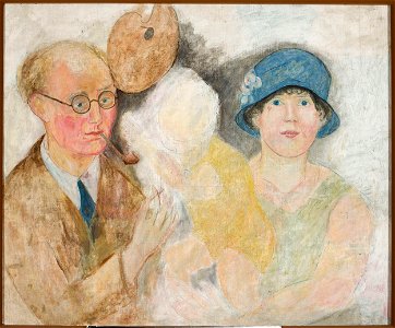 Tadeusz Makowski - Portrait of a painter and his family (M. Gromaire) - MPW 2469 MNW - National Museum in Warsaw