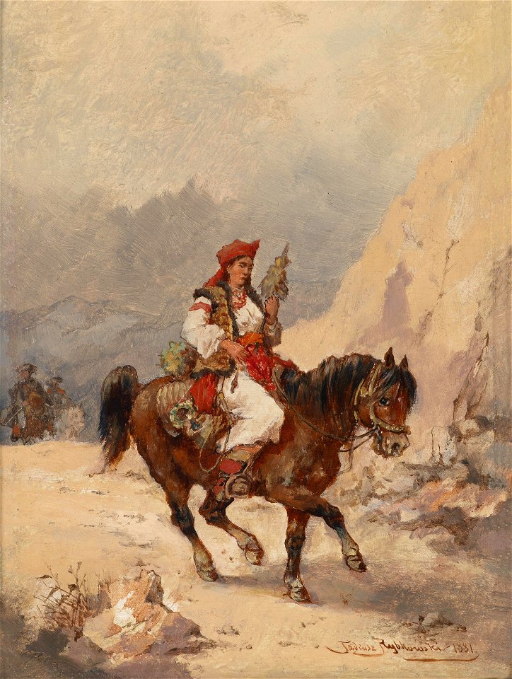 Tadeusz Rybkowski Montenegrische Reiterin 1881