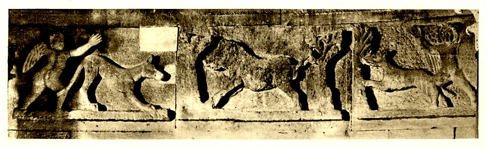 Tafel 23h Wandfries im Mausoleum - Heliogravure nach Photo 1907