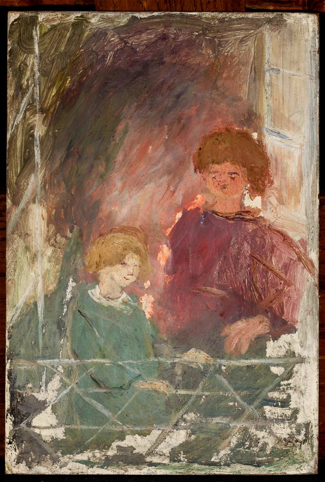 Tadeusz Makowski - Two children on a balcony - MPW 2542 MNW - National Museum in Warsaw