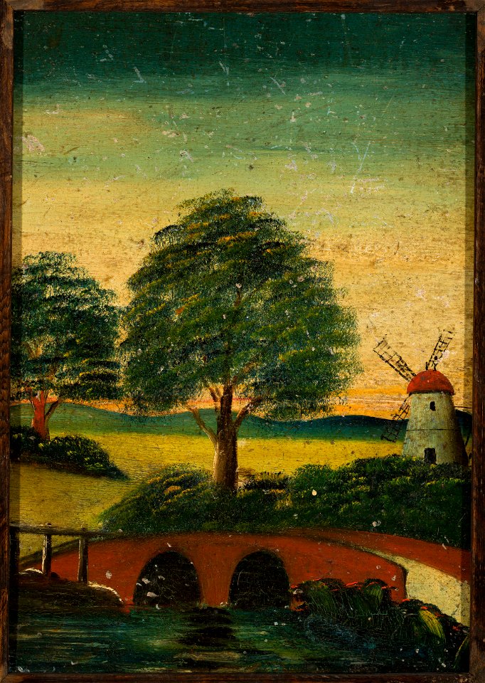 Tadeusz Makowski - Landscape with a windmill and a bridge - MPW 2634 MNW - National Museum in Warsaw