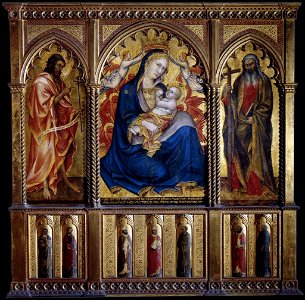 Taddeo di bartolo, Virgin and Child with St John the Baptist and St Andrew