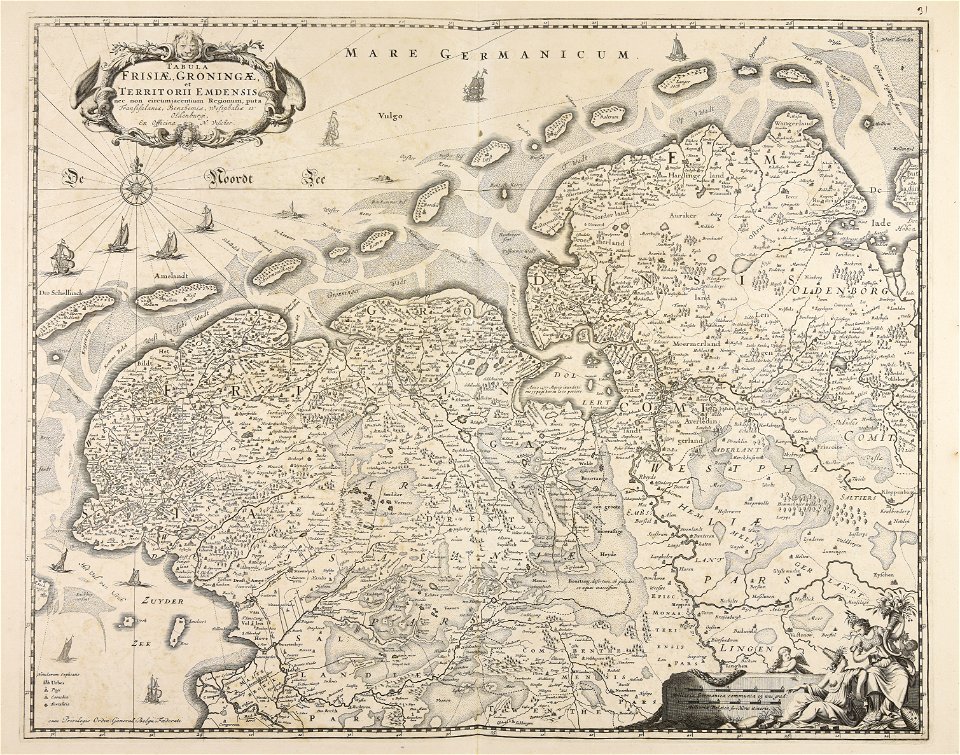 Tabula Frisiae, Groningae et territorii Emdensis nec non circumjacentium regionum puta... - CBT 6605626