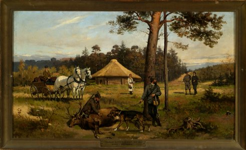 Tadeusz Ajdukiewicz - After hunting for a deer - MP 830 MNW - National Museum in Warsaw