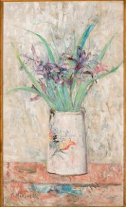 Tadeusz Makowski - Irises in a white flower-vase - MPW 2335 MNW - National Museum in Warsaw
