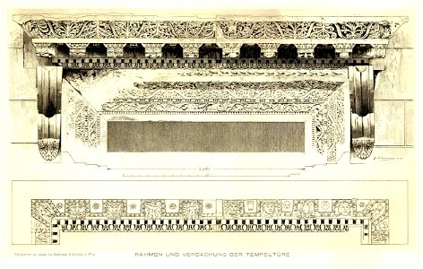 Tafel 17 Rahmen und Verdachung der Tempeltüre