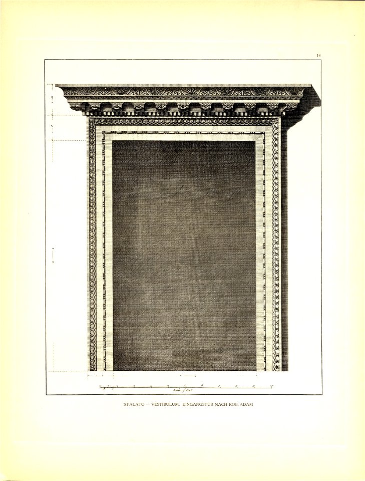 Tafel 014 Spalato - Kaiserpalast Vestibulium Eingangstür - Robert Adam 1764