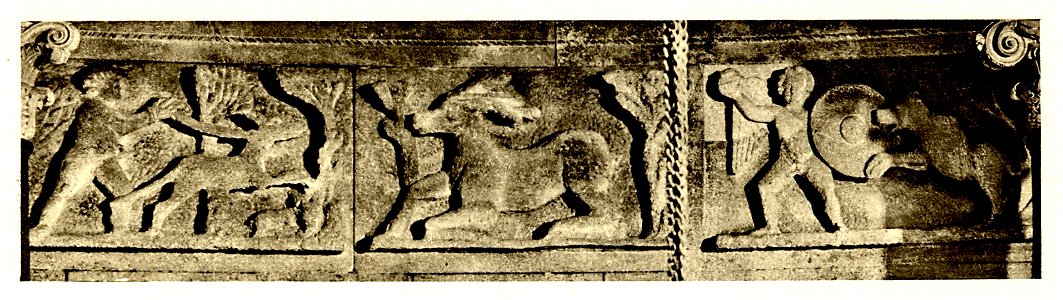 Tafel 22b Wandfries im Mausoleum - Heliogravure nach Photo 1907