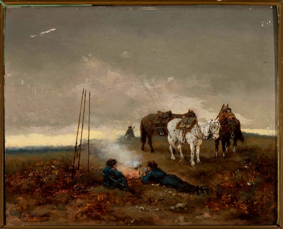 Tadeusz Rybkowski - Cossacks keeping watch - MP 2591 - National Museum in Warsaw