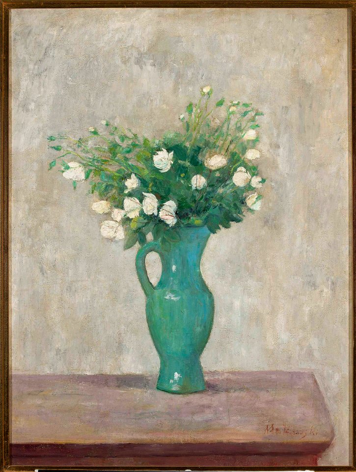 Tadeusz Makowski - Bouquet in a green flower-vase - MPW 1920 MNW - National Museum in Warsaw