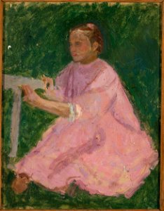 Tadeusz Makowski - Dziewczynka w różowej sukience - MPW 2639 MNW - National Museum in Warsaw