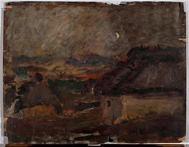 Tadeusz Makowski - Landscape with a moon - MPW 2566 MNW - National Museum in Warsaw