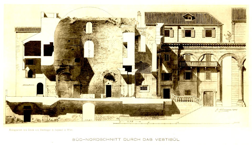 Tafel 08 Süd-Nordschntt durch das Vestibül