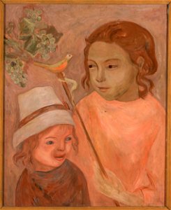 Tadeusz Makowski - Dzieci z ptaszkiem na drążku - MPW 2473 MNW - National Museum in Warsaw