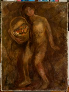 Tadeusz Makowski - Nude girl with a basket of apples - MPW 2620 MNW - National Museum in Warsaw