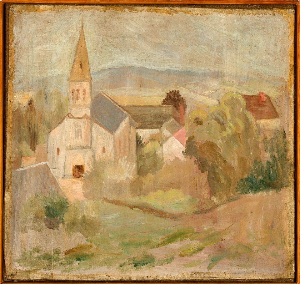 Tadeusz Makowski - Pejzaż z kościółkiem (La Comelle) - MPW 2646 MNW - National Museum in Warsaw