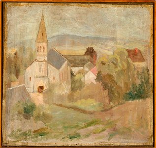 Tadeusz Makowski - Pejzaż z kościółkiem (La Comelle) - MPW 2646 MNW - National Museum in Warsaw