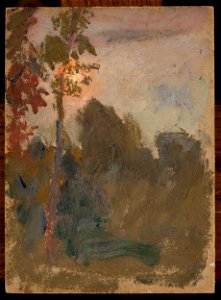 Tadeusz Makowski - Sunset in a forest - MPW 2511 MNW - National Museum in Warsaw