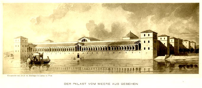 Tafel 18 Der Palast vom Meer aus gesehen - Südseite