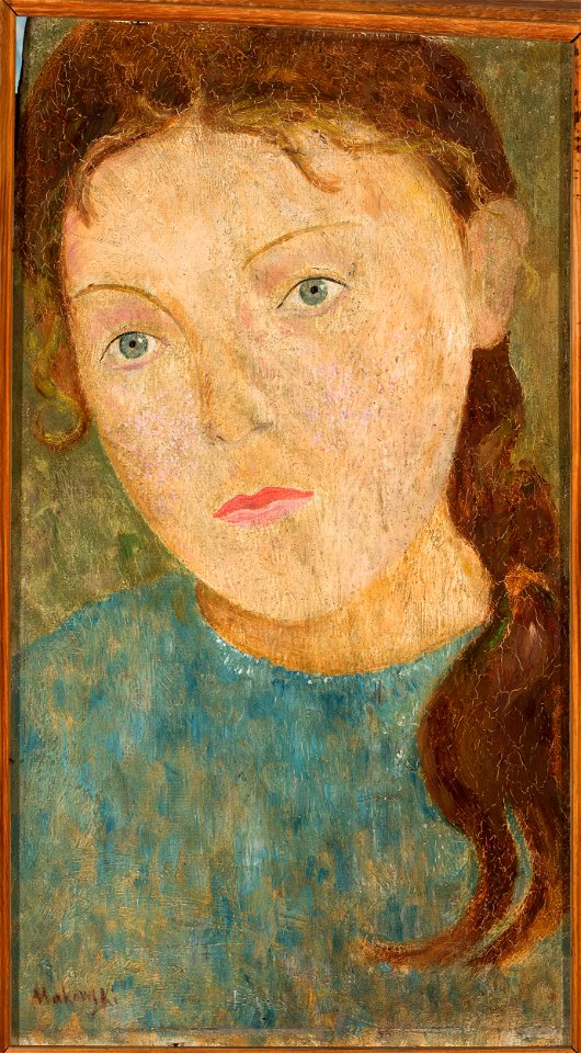 Tadeusz Makowski - Girl with a red plait - MPW 2477 MNW - National Museum in Warsaw