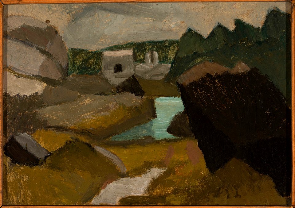 Tadeusz Makowski - Rocky landscape with water - MPW 2498 MNW - National Museum in Warsaw
