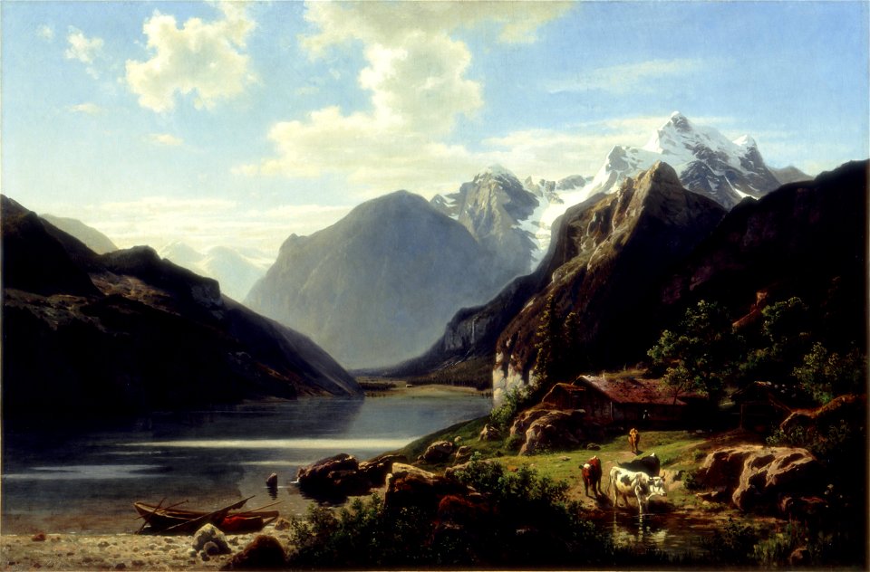 John Robinson Tait - Evening at the Lake Shore (1876)