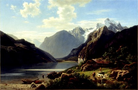 John Robinson Tait - Evening at the Lake Shore (1876)