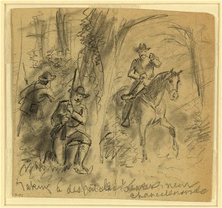 Taking a despatch bearer near Chancellorsville LCCN2004661053