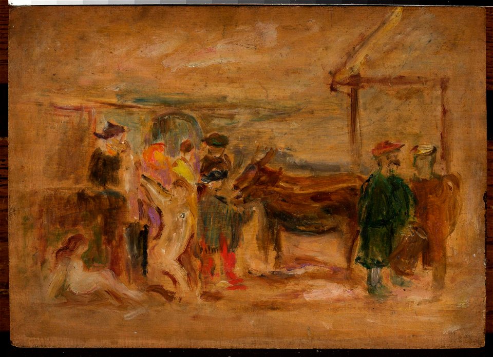 Tadeusz Makowski - Figural scene with donkeys - MPW 2538 MNW - National Museum in Warsaw
