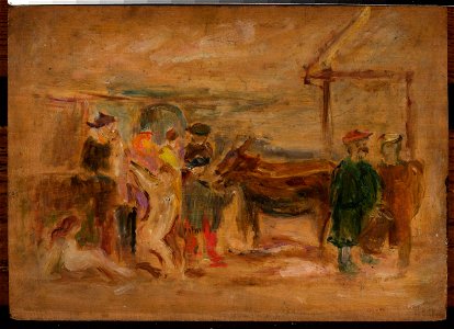 Tadeusz Makowski - Figural scene with donkeys - MPW 2538 MNW - National Museum in Warsaw