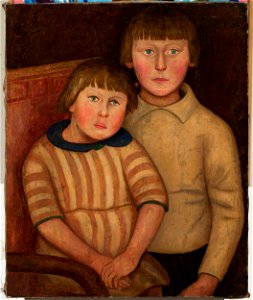 Tadeusz Makowski - Portrait of two children - MPW 2708 MNW - National Museum in Warsaw