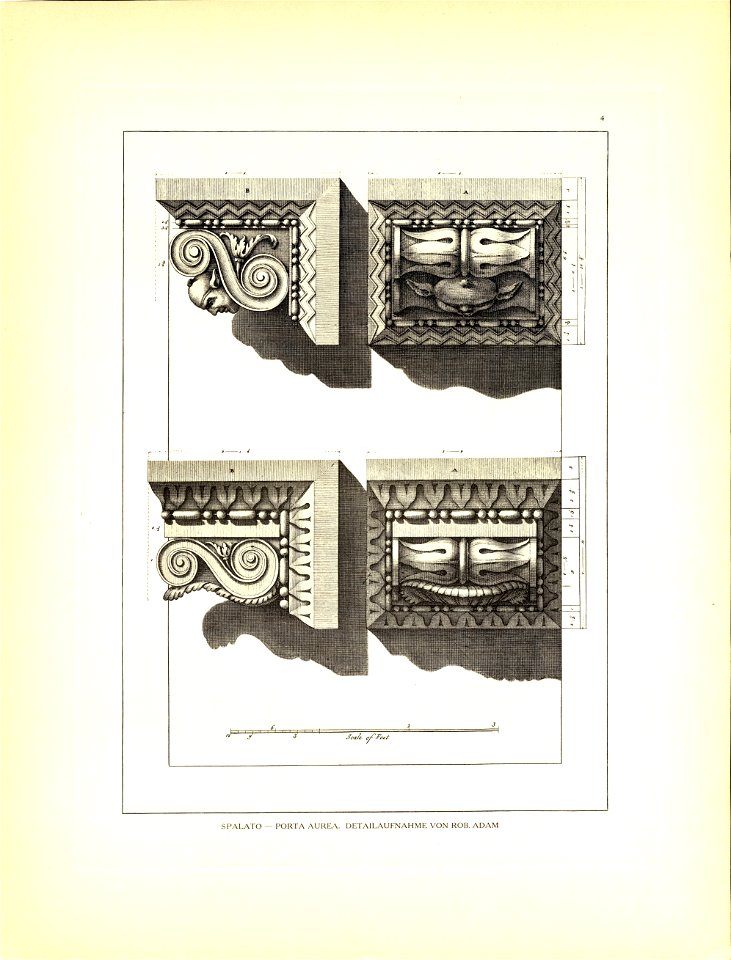 Tafel 004 Spalato - Kaiserpalast Porta Aurea Detail - Robert Adam 1764