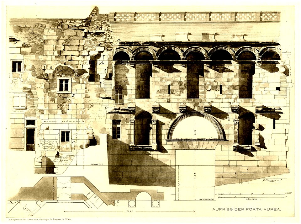 Tafel 03 Aufriss der Porta Aurea