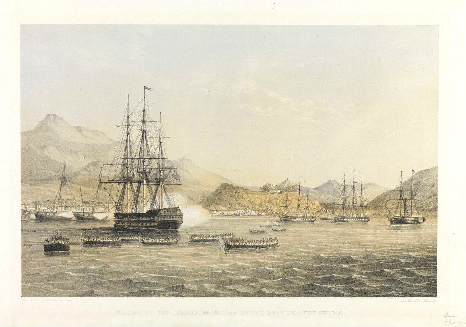 Taking the Island of Chusan by the British, July 5th 1840 RMG PX9185