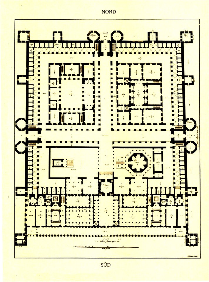 Tafel 001a Spalato - Grundriss vom Kaiserpalast - Robert Adam 1764 -