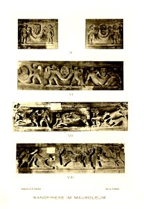 Tafel 23 Wandfriese im Mausoleum - Heliogravure nach Photo 1907