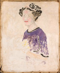 Tadeusz Makowski - Woman in a lilac dress - MPW 3386 MNW - National Museum in Warsaw