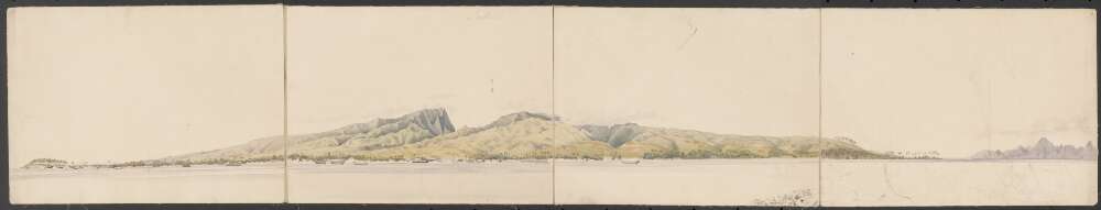 Tahiti from the Bay of Papiti, Society Islands, 1855, watercolour by James Gay Sawkins