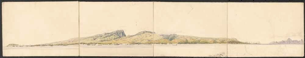 Tahiti from the Bay of Papiti, Society Islands, 1855, watercolour by James Gay Sawkins