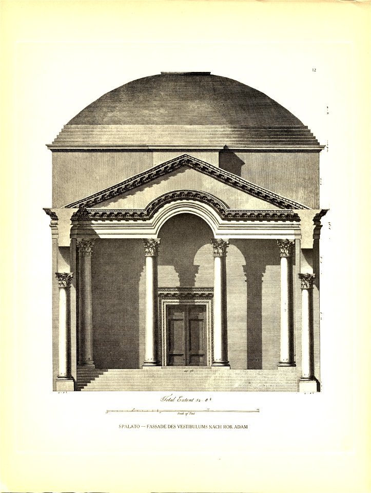 Tafel 012 Spalato - Kaiserpalast Vestibulium - Robert Adam 1764