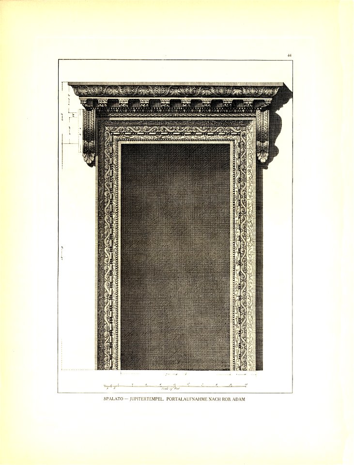Tafel 044 Spalato - Jupitertempel Portalaufnahme - Robert Adam 1764