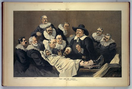 Taft and his cabinet -after Rembrandt's Anatomy Lesson LCCN2011647439