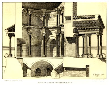 Tafel 12 Schnitt durch das Mausoleum