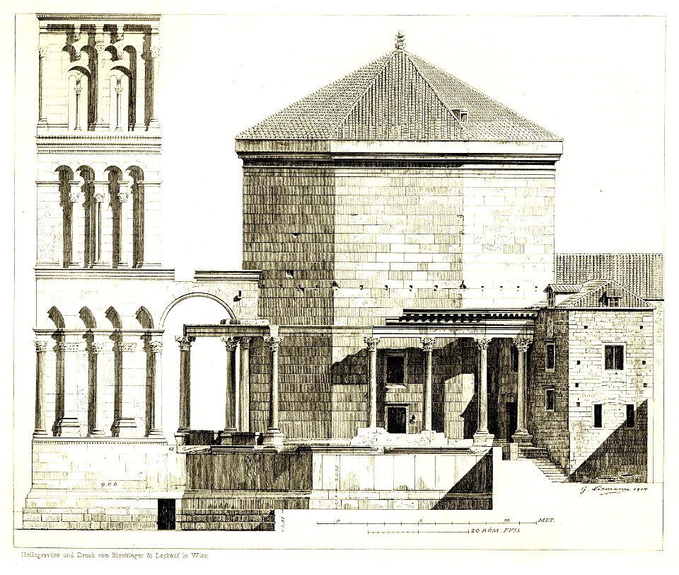 Tafel 10 Aufriss der Domkirche mit dem Campanile