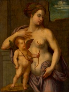 Taliansky majster z polovice 16. storočia - Venuša s Amorom - O 1693 - Slovak National Gallery