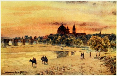 Talavera de la Reina from the banks of the Tagus