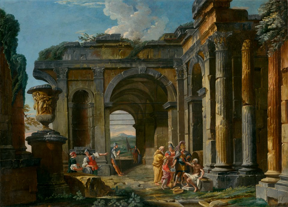 Taliansky maliar z 1. polovice 18. storočia - Alexander Veľký a Diogenes - O 1835 - Slovak National Gallery