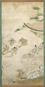 Taketsugu - Scene from the Tale of Genji, from the chapter Butterflies - 64.151 - Detroit Institute of Arts