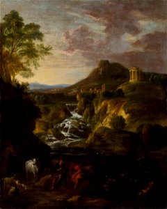 Taliansky maliar z polovice 17. storočia - Landscape with the Cascades of Tivoli - O 5982 - Slovak National Gallery
